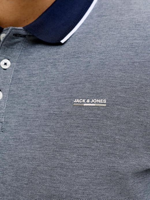 Polo m/l jaspeado Jack & Jones Insignia Blue