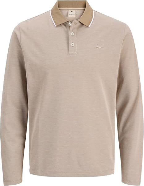 Polo m/l jaspeado Jack & Jones Petrified Oak