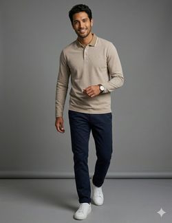 Polo m/l jaspeado Jack & Jones Petrified Oak