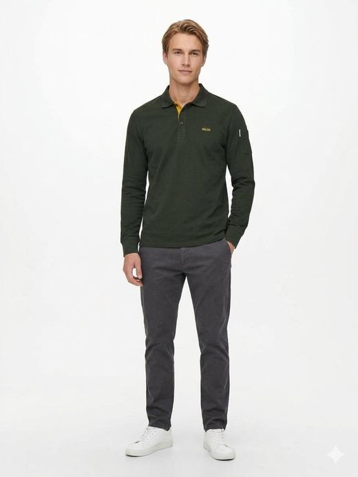 Polo m/l piqué Only & Sons Peat