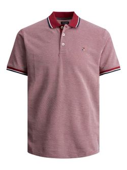 Polo m/c piqué con cuello contrastado y ribete Jack & Jones Red