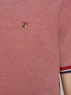 Polo m/c piqué con cuello contrastado y ribete Jack & Jones Red