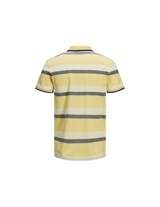 Polo piqué con rayas anchas colores Jack & Jones Sun Yellow