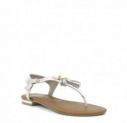 Einfache Wildledersandale mit kleinen Fransen Hoy Voy Hielo