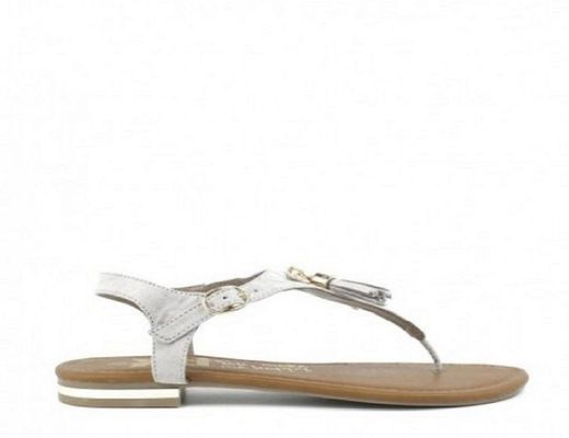 Einfache Wildledersandale mit kleinen Fransen Hoy Voy Hielo