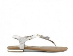 Einfache Wildledersandale mit kleinen Fransen Hoy Voy Hielo