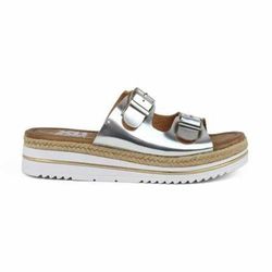 Sandal with buckles mirror Xti Silver