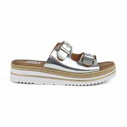 Sandal with buckles mirror Xti Silver