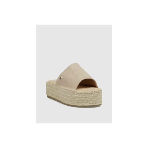 Sandalia con plataforma esparto Xti Beige
