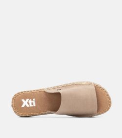 Sandalia con plataforma esparto Xti Beige
