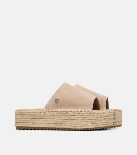 Sandalia con plataforma esparto Xti Beige