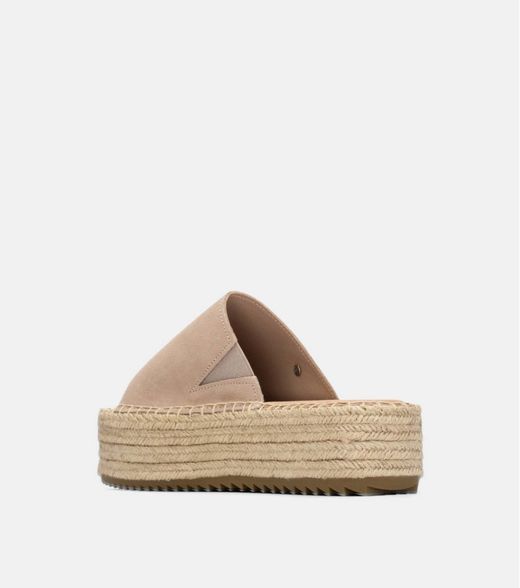 Sandalia con plataforma esparto Xti Beige