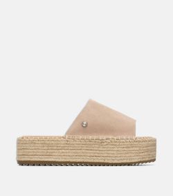 Sandalia con plataforma esparto Xti Beige