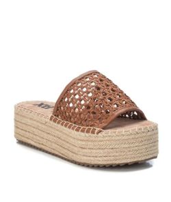 Sandalia con plataforma esparto Xti Camel