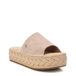 Sandalia con plataforma serraje Xti Beige