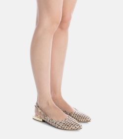 Sandalia con tacón rejilla tricolor Xti Oro