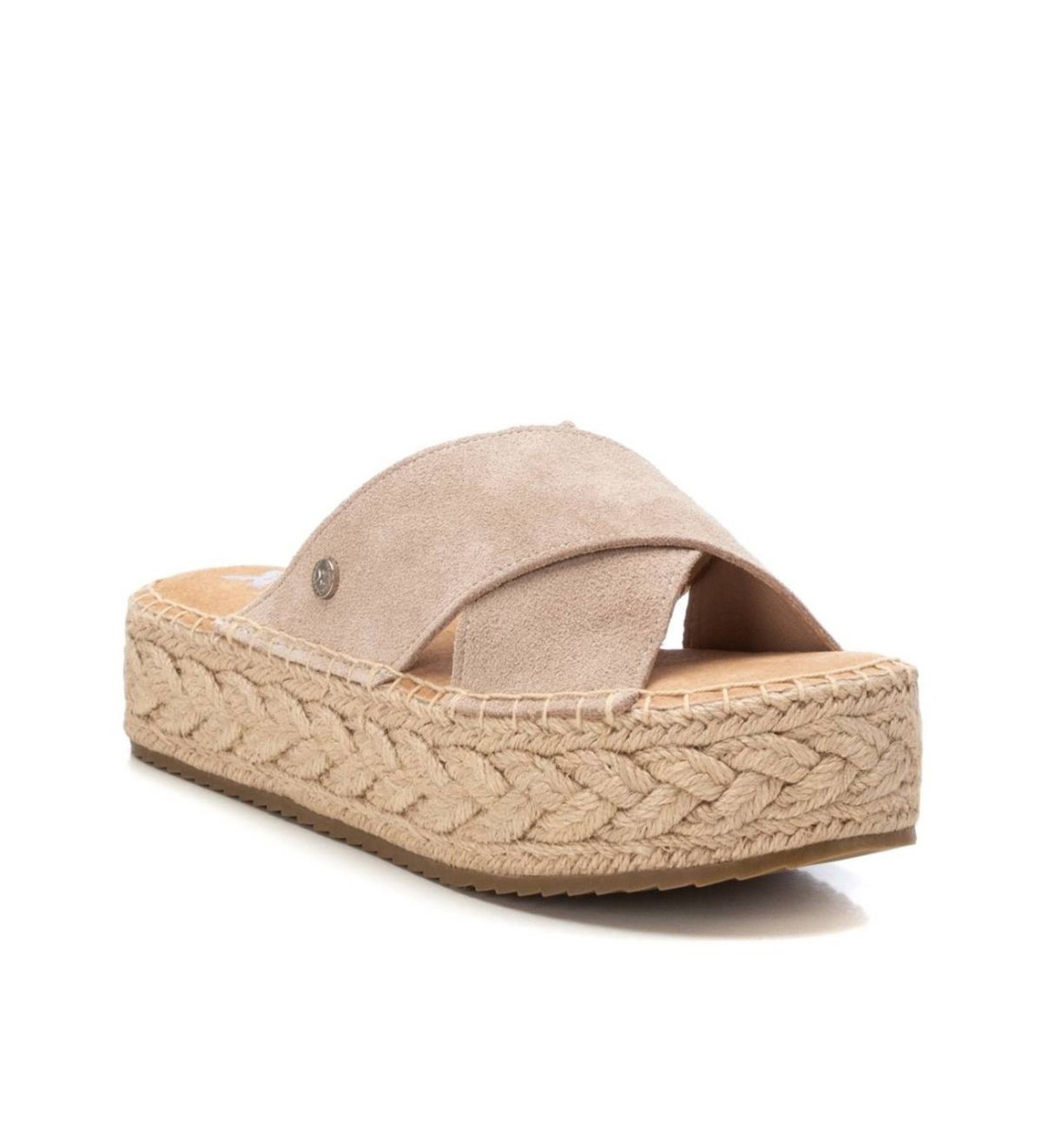 Sandalia de tiras con suela de esparto Xti Beige 35