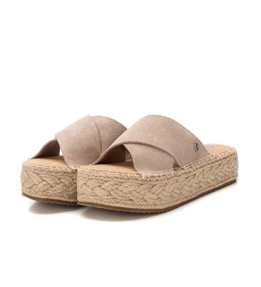 Sandalia de tiras con suela de esparto Xti Beige