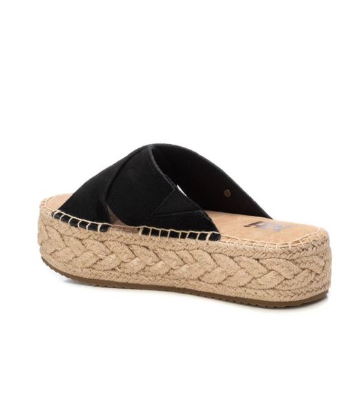 Sandalia de tiras con suela de esparto Xti Negro