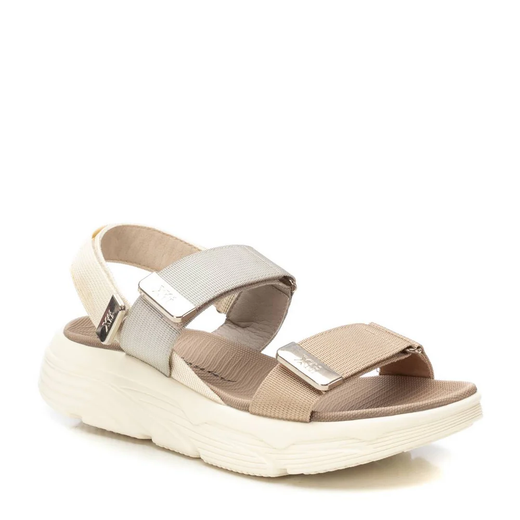 Sandalia de tiras tricolor Xti Beige