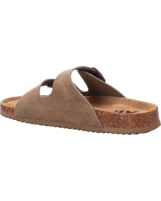 Sandalia plana bio con hebillas Xti Taupe