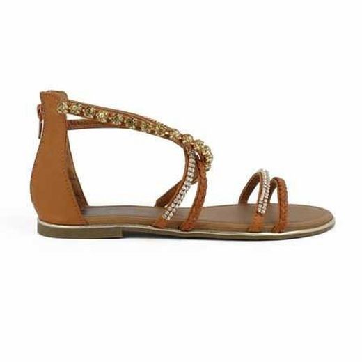 Sandale plate avec détails brillants Xti Camel