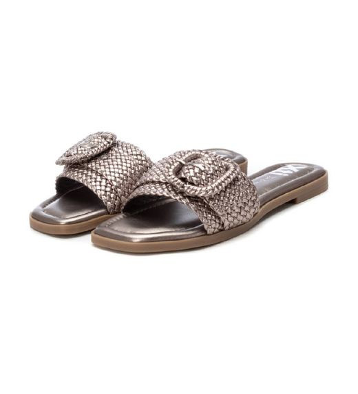 Sandalia plana con hebilla Xti Plomo