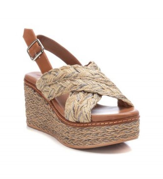 Sandalias con cuña cruzada Xti Plomo