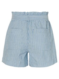 Vero Moda Hellblaue Höhle Slim Striped Belt High Waist Short