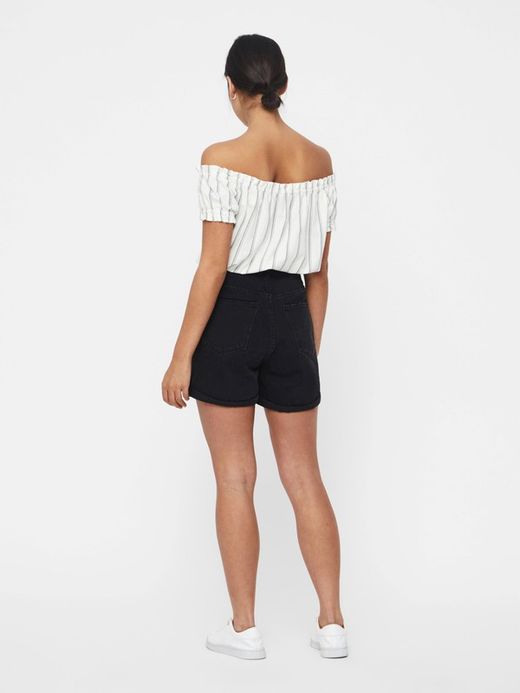 Shorts 5 bolsillos ancho Vero Moda Black