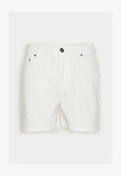 Shorts 5 bolsillos con bordados Only Cloud Dancer