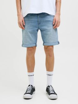Shorts 5 bolsillos de aspecto desgastado Jack & Jones Blue Denim