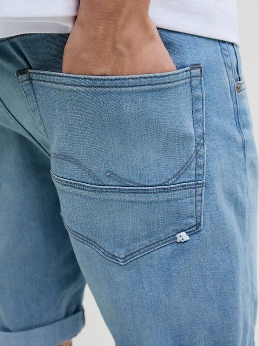 Shorts 5 bolsillos de aspecto desgastado Jack & Jones Blue Denim