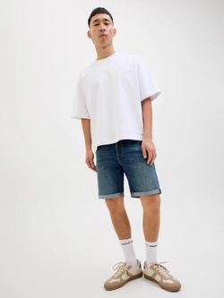 Shorts 5 bolsillos de aspecto desgastado Jack & Jones Dark Denim