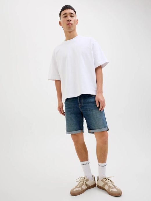 Shorts 5 bolsillos de aspecto desgastado Jack & Jones Dark Denim