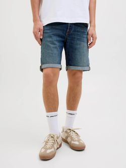 Shorts 5 bolsillos de aspecto desgastado Jack & Jones Dark Denim