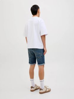 Shorts 5 bolsillos de aspecto desgastado Jack & Jones Dark Denim