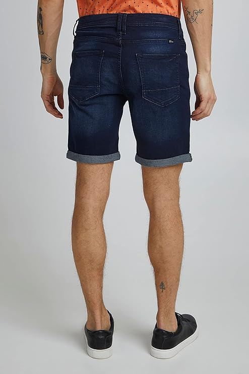 Shorts 5 bolsillos elástico de aspecto desgastado Blend Of America Denim Darkblue