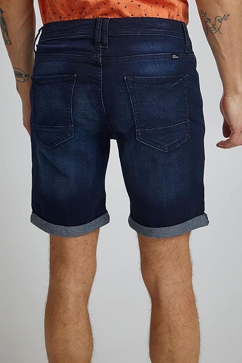 Shorts 5 bolsillos elástico de aspecto desgastado Blend Of America Denim Darkblue