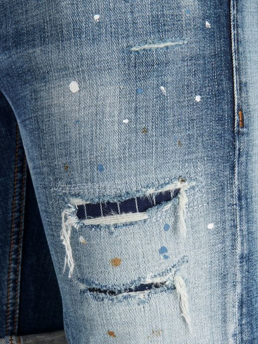 Shorts 5 bolsillos tejano desgastado Jack & Jones Blue Denim