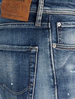 Shorts 5 bolsillos tejano desgastado Jack & Jones Blue Denim