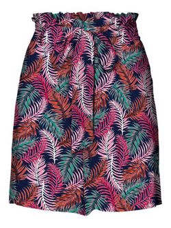 Shorts ancho con estampado hojas palmera Vero Moda Navy Blazer