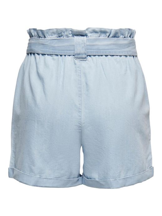 Shorts ancho con goma y cinturón Only Light Blue Den