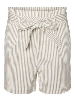 Short large à rayures et ceinture Vero Moda Snow White