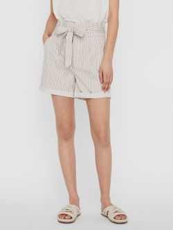 Short large à rayures et ceinture Vero Moda Snow White
