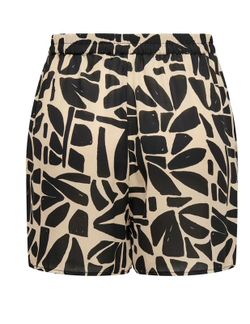 Shorts con goma estampado abstracto monocolor Only Black
