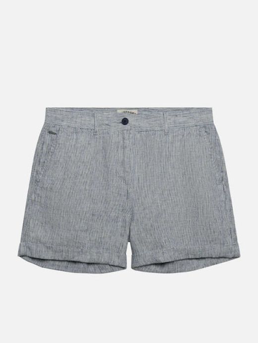 Shorts con goma lino con rayas Superdry Indigo