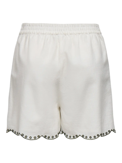 Shorts con goma y acabado con bordado Jdy Cloud Dancer