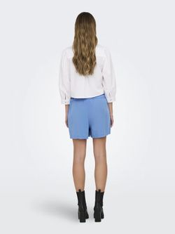 Shorts con goma y bordados Only Blissful Blue