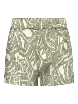 Shorts con goma y cinturón con estampado hojas Only Vaporous Gray